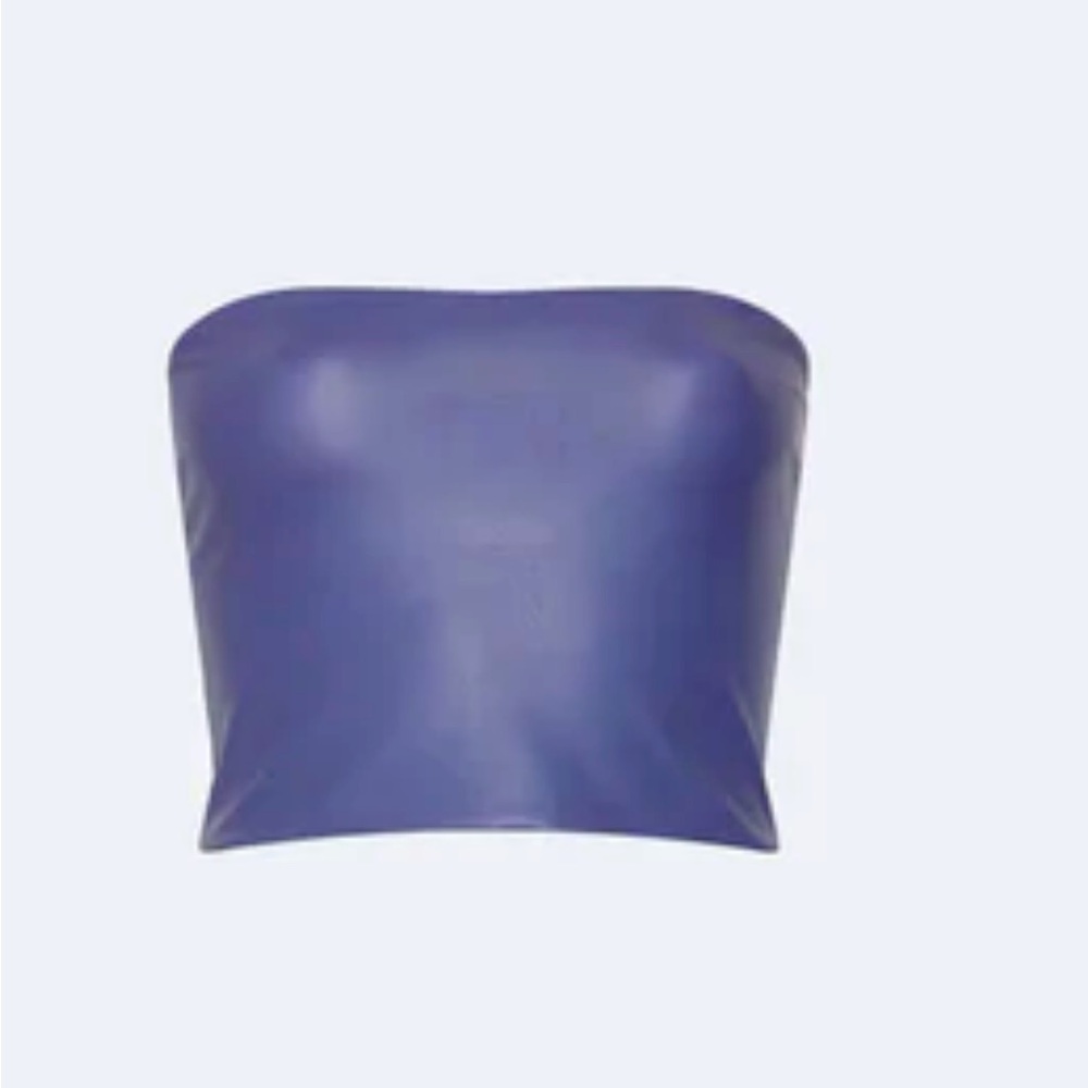 Lapointe Faux Leather Tube LAVENDER Purple Strapless